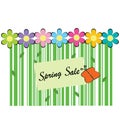 Spring sale background with bar code Royalty Free Stock Photo