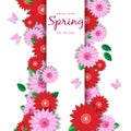 Spring sale background with beautiful flower, vector illustration template 237 Royalty Free Stock Photo