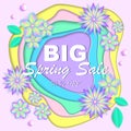 Spring sale banner Royalty Free Stock Photo