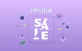 Spring Sale banner. Template for advertising. Vector illustration. Royalty Free Stock Photo