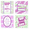 Spring Sale banners vector set.