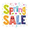 Spring sale decorative lettering type design