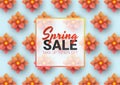 Spring sale floral banner Royalty Free Stock Photo