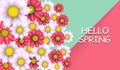 Spring sale floral banner
