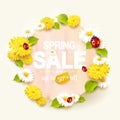 Spring sale flyer Royalty Free Stock Photo