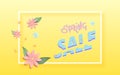 Horizontal Spring Sale banner. Template for advertising. Vector illustration. Royalty Free Stock Photo