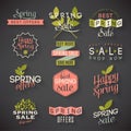 Spring sale labels