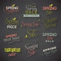 Spring sale labels Royalty Free Stock Photo