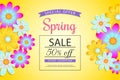 Spring sale off, discount, vaucher, brochure