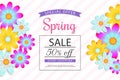 Spring sale off, discount, vaucher, brochure