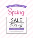 Spring sale off, discount, vaucher, brochure