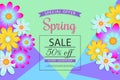 Spring sale off, discount, vaucher, brochure