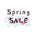 Spring sale print for wrapping paper and fabrics and stickers and shops packaging