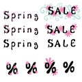 Spring sale print for wrapping paper and fabrics and stickers and shops packaging