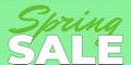 Spring sale promotion banner design template. Season offer green advertising poster. Vector illustration Royalty Free Stock Photo