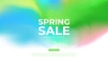 Spring Sale. Spring season commercial background with bright blurred color gradients.