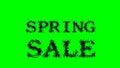 Spring Sale smoke text effect green isolated background