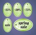 Spring Sale Tags Royalty Free Stock Photo