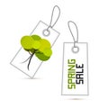 Spring Sale White Labels with Tree