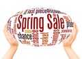 Spring Sale word cloud hand sphere concept Royalty Free Stock Photo