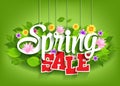 Spring Sale Word Hanging on Leaves with Strings