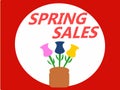 Spring sales illustration for sales campaign.