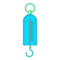 Spring scale icon, cartoon style