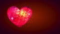 Abstract red heart resembling a nebulose