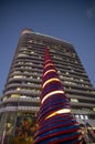 Spring Sculpture at Cheonggye Plaza downtown Seoul eveningtime