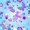 Spring seamless floral pattern Royalty Free Stock Photo