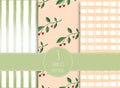 Spring seamless pattern collection watercolor Royalty Free Stock Photo