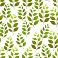 Spring seamless pattern with green sprigs. Vector stock illustration for fabric, textile, wallpaper, posters, paper. Fashion print Royalty Free Stock Photo