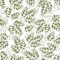 Spring seamless pattern with green sprigs. Vector stock illustration for fabric, textile, wallpaper, posters, paper Royalty Free Stock Photo