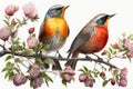 Beautiful Birds chirping Spring Season a symphony of beautiful birds chirping in the air.