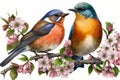 Beautiful Birds chirping Spring Season a symphony of beautiful birds chirping in the air.