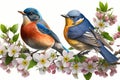 Beautiful Birds chirping Spring Season a symphony of beautiful birds chirping in the air.