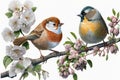 Beautiful Birds chirping Spring Season a symphony of beautiful birds chirping in the air.