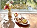 Spring seasonal breakfast brunch for Mother\'s Day or special celebrations Royalty Free Stock Photo