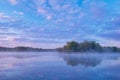 Spring Shoreline Whitford Lake in Fog