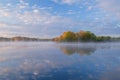 Spring Shoreline Whitford Lake in Fog