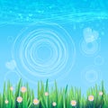 Spring sky background. Vector for your design Royalty Free Stock Photo