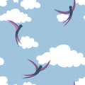 Sky swallows pattern