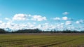 Spring sky and fields outside the city Royalty Free Stock Photo