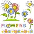 Spring Smiley Face Happy Flowers Royalty Free Stock Photo