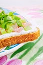 Spring snacks - light open faced sandwiches