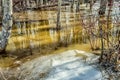 Spring snow melt Royalty Free Stock Photo
