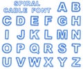 Spring, spiral cable font collection Royalty Free Stock Photo