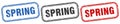 spring square isolated sign set. spring stamp.