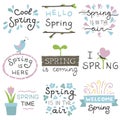 Spring stickers Royalty Free Stock Photo