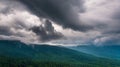 Spring storm clouds over the Blue Ridge Mountains, seen from Skyline Drive in Shenandoah National Park Royalty Free Stock Photo